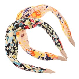 WOONEKY Elegant Headband Chiffon Cross Hair Band Perfect for Face Washing Makeup