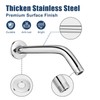 Shower Arm with Flange, 10 Inch Chrome Shower Pipe, Wall