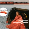 Frelaxy Emergency Blanket 2-Pack/4-Pack, Extra-Thick Extra-Large Space Blankets with Whistles,