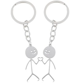 2 fun keychains, keychain Pendant Creative Match Man, Smile Keychain Keyring Ladies Men Kids keychain (Love)