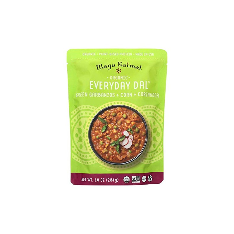 MAYA KAIMAL Organic, Everyday Dal, Corn & Coriander, Green Garbanzos,