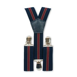 1buy3 Braces Y Shape | Girls & Boys | 3 Clips | 1-5 Years | Adjustable | Over 30 Models, Dark blue-red-stripes