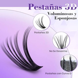 SASHA Pestañas Postizas Kit Completo, 280pcs Kit de Postizas Mezcla 30D 40D, Curvatura Tipo D 9-16mm DIY Pestañas, Extensiones de Pestañas Individuale