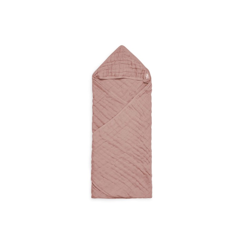 Jollein Hooded Towel Wrinkled 75 x 75 cm Rosewood