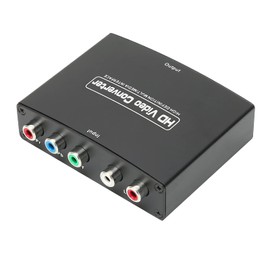 Adaptador de Componente a HDMI, Convertidor de Interfaz Multimedia YPbPr a HD, Compatible con Audio de Video 1080P, Fácil de Instalar