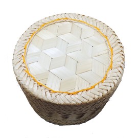 Littlevivi Handmade Serving Basket, Large, Original Bamboo Color