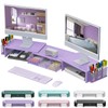 gianotter Dual Monitor Stand Riser, Desk Organizer With Drawer and
