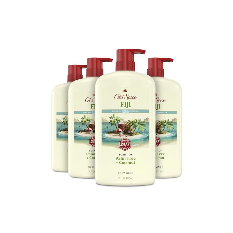 Old Spice Fresher Body Wash for Men, Fiji with Palm