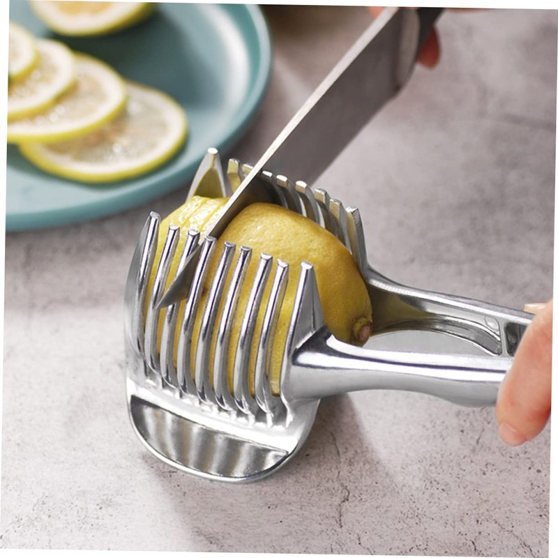 KICHOUSE Fruit Slicer Lemon Cutter Corers Slicer Handheld Clamp Easy-to-use