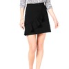 Maison Jules Women's Ruffled Mini Skirt (Deep Black, Large)