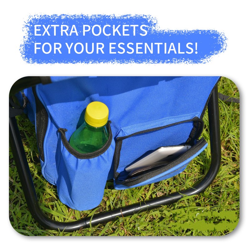 Portable Ice Chair Cooling Seat Ice Stool Foldable Insulated Ice