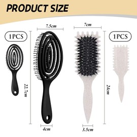 1 Piece Curly Comb and 1 Piece Hollow Comb Hair Styling Tools Durable Comb Styling Comb Massage Comb