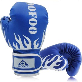 GROOFOO Children's Boxing Gloves for Children Punch Bag Sparring Training 4oz 6oz Fit 3 to 14 Years, blue