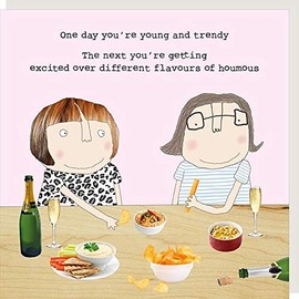 Rosie Made A Thing Different Flavours Of Houmous Birthday Card Greeting Cards