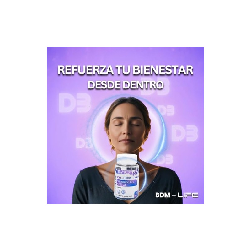 BDM LAB Vitamina D3 Paquete de 3 Frascos 60 cápsulas