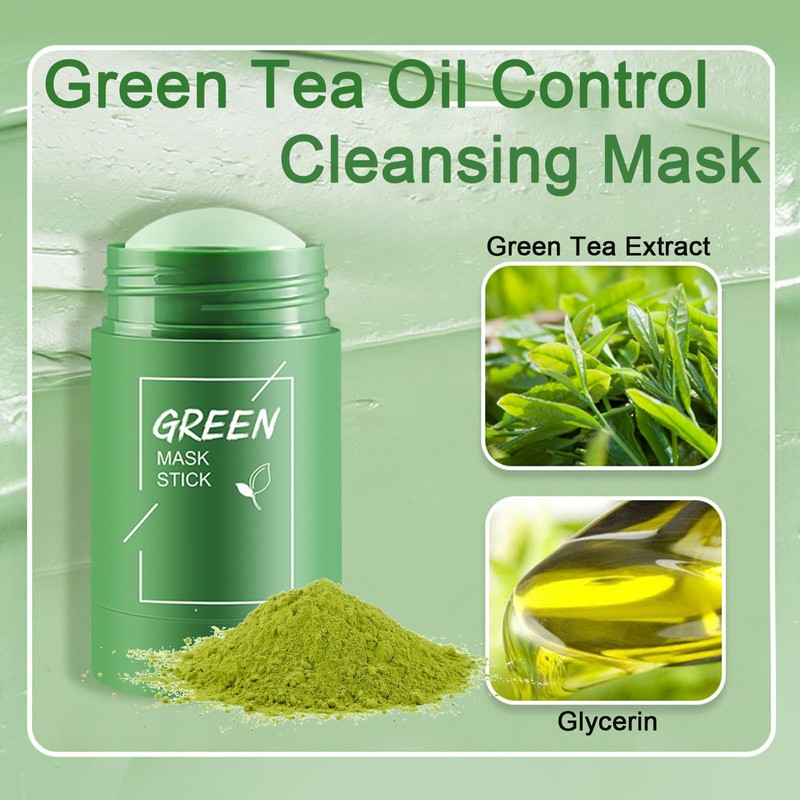 Pack of 2 Green Mask Stick, Green Tea Clay Stick