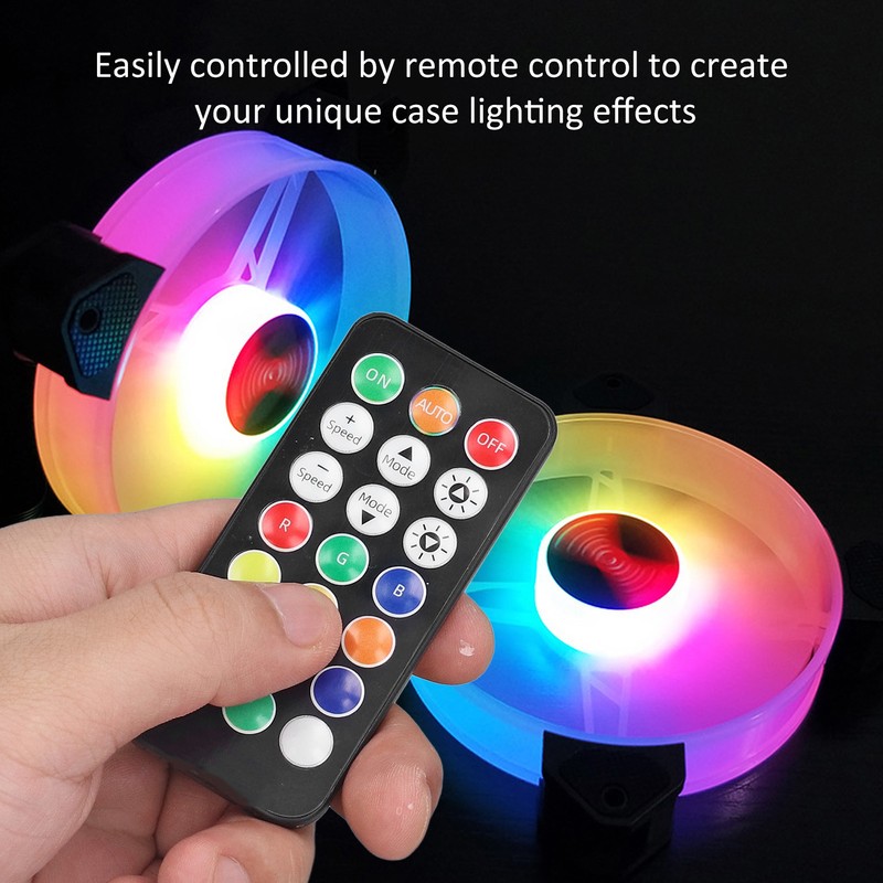 6pcs Computer Case Fan 120mm Ultra Quiet Adjustable Color RGB