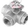 1pc Ball Valve,Stainless Steel SUS304 Pipe Ball Valve Three-Way T-Type