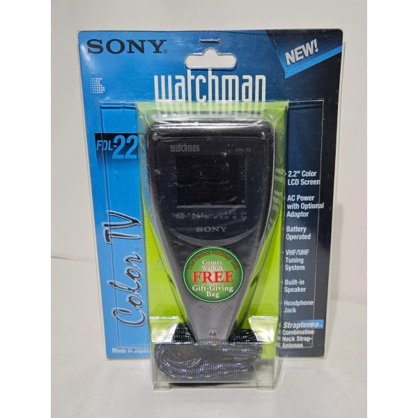 Sony Vintage 1994 Sony Watchman FDL-22H Charcoal Gray LCD Color