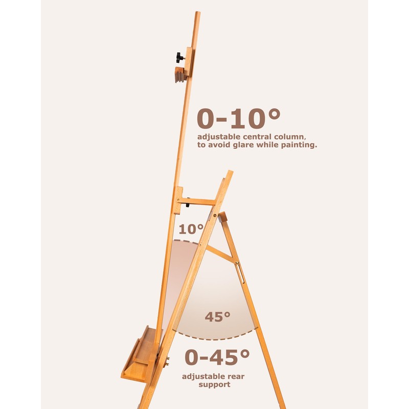 DJAR Art Easel Stand for Painting, Solid Beech Wood Adjustable