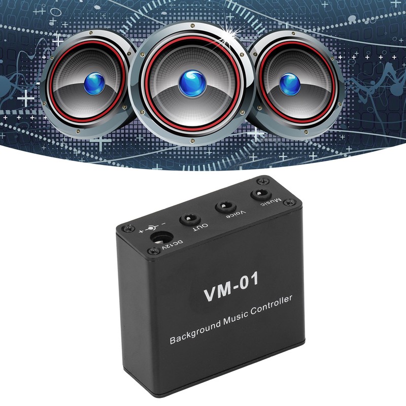 Background Music Controller Black Excellent Compatibility Miniature Size Music Switcher