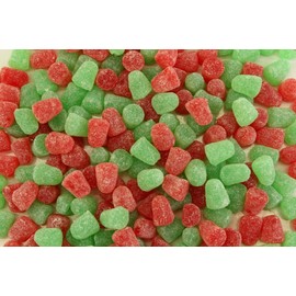 Planet Sweets Christmas Green and Red Spice Drops - 8 Ounces - Holiday Jelly Gummy Candy Bulk