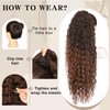 SHNMIN Ponytail Extension, Curly Drawstring Ponytail Extension for Women 26