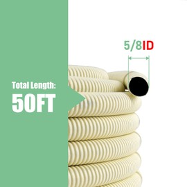 Memrita Mini Split Drain Hose,50 Ft AC Drain Hose,Mini Split Air Conditioner Drain Pipe, Suitable for Window Air Conditioner and Heat Pump Systems 5/8 ID, (15m)