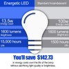 100W Equivalent, A19 LED Light Bulb, Daylight 5000K, E26 Base,