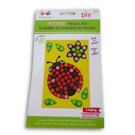 Foam Fun Mosaic Kit for Kids - Ladybug - Makes 1