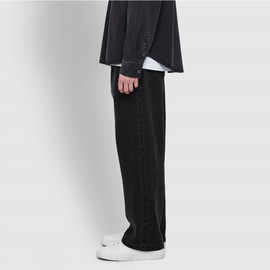 JAJU [JAJU/자주] 남 기모 스트레이트 데님 팬츠_다크 그레이 [JAJU] Men's Fleece Straight Denim Pants_Dark Gray
