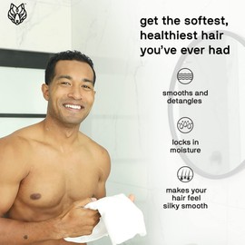 Black Wolf Mens Everyday Hair Conditioner, 1 Liter - Salon-Grade Professional Deep Conditioner Smooths, Detangles & Locks in Moisture for Hydrated & Moisturized Scalp - Hydrating For All Hair Types