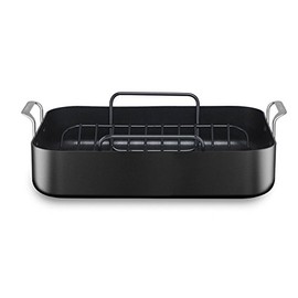 KitchenAid KitchenAid KC2H116RP 16" Hard Annodized Roaster with Rack - Midnight Black, Midnight Black