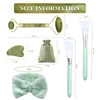 VEGCOO Jade Roller Gua Sha Set, Face Roller & Gua