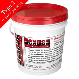 Dexpan Expansive Demolition Grout 44 Lb. Bucket for Rock Breaking, Concrete Cutting, Excavating. Alternative to Demolition Jack Hammer Breaker, Jackhammer, Concrete Saw, Rock Drill (DEXPAN44BKT1) (77-