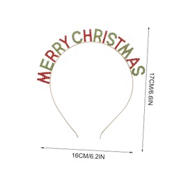 Healvian 1pc Lovely Letter Designed Headband for Women Festive Hair Accessory for Christmas and Year Parties Material Stylish Decor for Holiday Celebrations