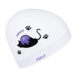 Xblue XBL-6201-09 Meow Boucle Embroidered Mesh Swim Cap / 엑스블루 XBL-6201-09 냐옹 부클 자수 메쉬 수모