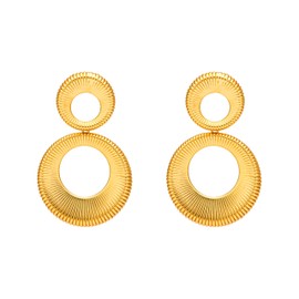 18K Gold Dangle Earrings for Women