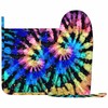 Mxocom Tie Dye Heat-Resistant Oven Mitts and Pot Holder Hand