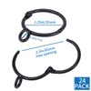 Openable Curtain Rings with Eyelets, 1.25inch Heavy Duty Rustproof Metal