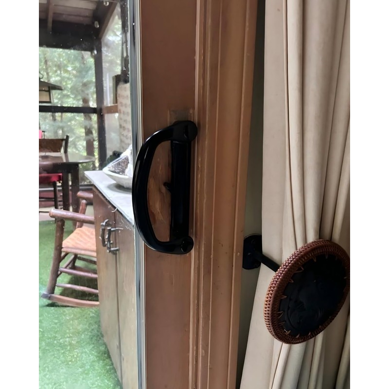 Teilmix Universal Aluminum Sliding Glass Door Handle, Fits Offset &