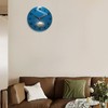 AZCXOIC Lotus Wall Clock Blue Clocks for Living Room Wall