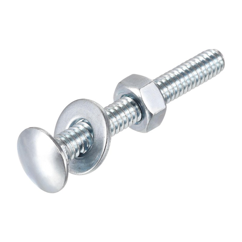 sourcing map 1/4-20 x 2" Square Neck Carriage Bolts with