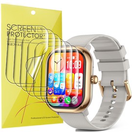 Lamshaw Compatible for LIMTZOPY Smartwatch Screen Protector, [6 Pack] Full Coverage TPU Clear Film Compatible for LIMTZOPY P101 1.96" Smartwatch (6 Pack)