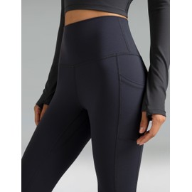 Colorfulkoala Women's High Waisted 28" Inseam Leggings Full Length Workout Yoga Pants with Pockets (XL, Charcoal Grey)