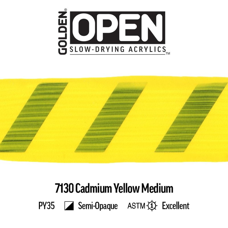 Open 2 Oz Acrylic Color Paint Color: Cadmium Yellow Medium