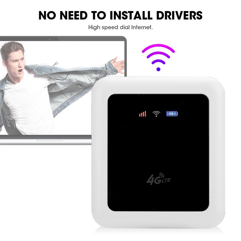 Wireless WiFi Router Mini Portable Router Universal NonSIMCard White 4g