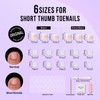 BTArtbox False Toenails Short - 32 Pcs French Tip Press