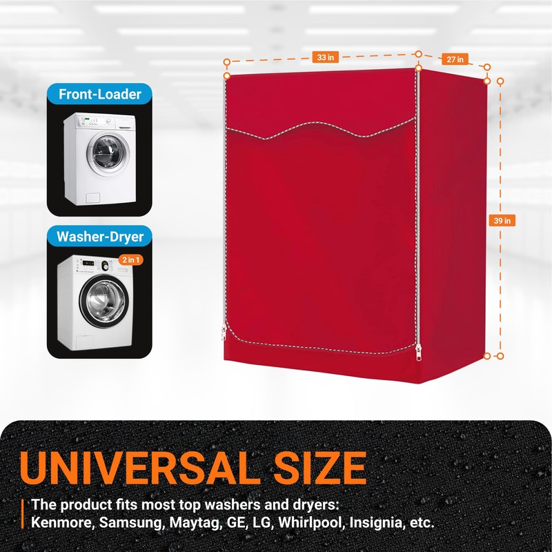 BlueStars Washing Machine Cover For Front-load Washer/Dryer - Premium Outdoor