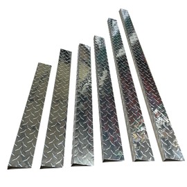 Eagle 1 Stair and Window Sill Nosing/Ledge Guard Protectors (1" x 3" 2 Pcs Per Order) Aluminum Tread Plate, Copper, Stainless Steel Stair/Window Edging (Aluminum Tread Plate, 48")